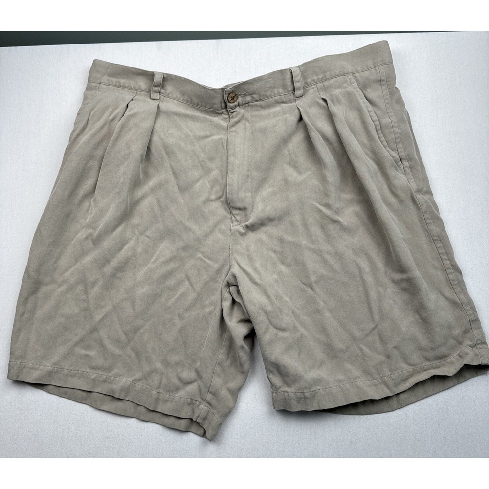 Roundtree & Yorke Caribbean Mens Cargo Shorts 100% Silk Size 40